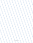Slant Ruled Paper — Medium Ruled Right-Handed, Low Angle — blue lines paper