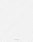 Slant Ruled Paper — Medium Ruled Right-Handed, Low Angle paper