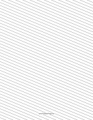 Slant Ruled Paper — Narrow Ruled Left-Handed, Low Angle paper