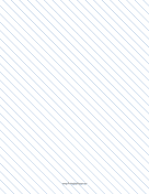 Slant Ruled Paper — Wide Ruled Left-Handed, High Angle — blue lines paper