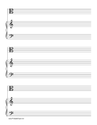 Solo-Alto Clef with Accompanist Music Paper paper