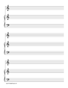 Solo-Treble Clef with Accompanist Music Paper paper