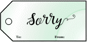 Sorry Gift Tag paper
