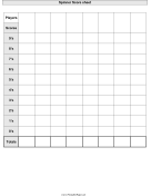 Spinner Scoresheet paper