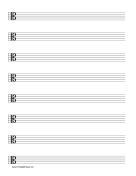 Staff-Alto Clef Music Paper paper