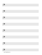 Staff-Bass Clef Music Paper paper