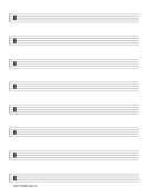 Staff-Drum Clef Music Paper paper