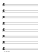 Staff-Tenor Clef Music Paper paper