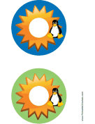 Starburst Linux CD-DVD Labels paper
