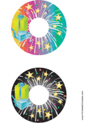 Stars CD-DVD Labels paper