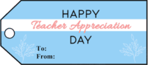 Teacher Appreciation Day Gift Tags paper