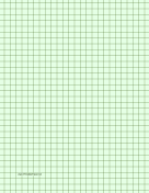 Graph Paper - Light Green - Three Quarter Inch Grid paper