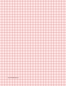 Graph Paper - Light Red - Three Quarter Inch Grid paper