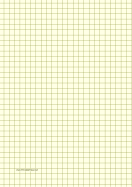 Graph Paper - Light Yellow - Three Quarter Inch Grid - A4 paper