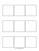 Three Panel Comic Page paper