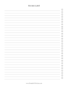 To Do Checklist paper