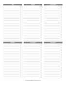 To Do List July-December paper