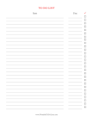 To Do List With Due Date paper