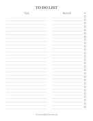 To Do List With Reward paper