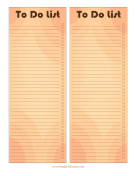 To Do Lists Orange paper