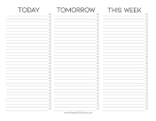 Today Tomorrow This Week paper