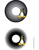 Top Hat Linux CD-DVD Labels paper