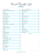 Travel Bucket List Oceania paper