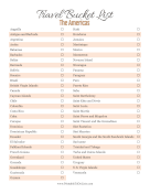 Travel Bucket List The Americas paper