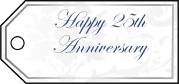 Twenty-Fifth Anniversary Gift Tags paper