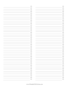 Two-Column Checklist paper