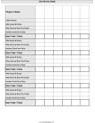 Uno Scoresheet paper