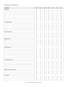 Weekly Cleaning Checklist paper