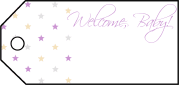 Welcome Baby Stars Gift Tags paper