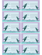Whales Luggage Tag paper