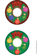 Wreath Christmas CD-DVD Labels paper