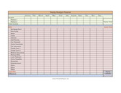 Yearly Budget Planner paper