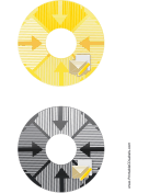 Yellow Black Envelope Backups CD-DVD Labels paper