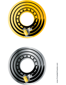 Yellow Black Film Roll Photography CD-DVD Labels paper