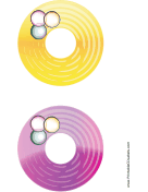 Yellow Pink Filters Photography CD-DVD Labels paper