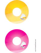 Yellow Pink Notepad Backups CD-DVD Labels paper