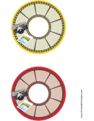 Yellow Red Photo Photography CD-DVD Labels paper