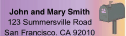 Mailbox Return Address Labels paper