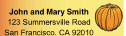 Pumpkin Return Address Labels paper