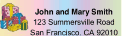 Gifts Return Address Labels paper