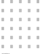 Chord Chart for 5-string instrument on letter-sized paper paper