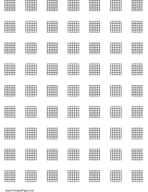 Chord Chart for 6-string instrument on letter-sized paper paper