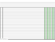 Columnar Paper with two columns on A4-sized paper in landscape orientation paper