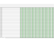 Columnar Paper with ten columns on ledger-sized paper in landscape orientation paper