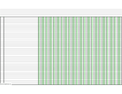 Columnar Paper with eleven columns on ledger-sized paper in landscape orientation paper