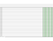 Columnar Paper with three columns on ledger-sized paper in landscape orientation paper